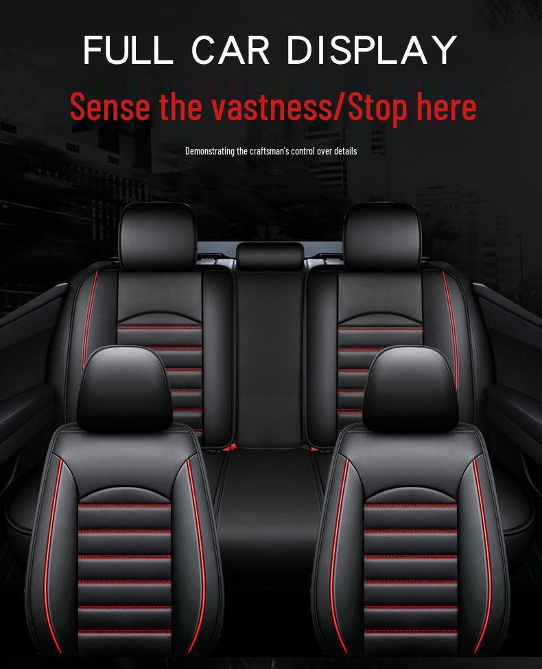 Universal Full Surround Breathable Leather Car Seat Cover for All Seasons