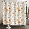 Fresh Flowers Print Shower Curtain Small Floral Home Bathroom Decoration Bath Curtains Waterproof Polyester Fabric With 12 Hooks