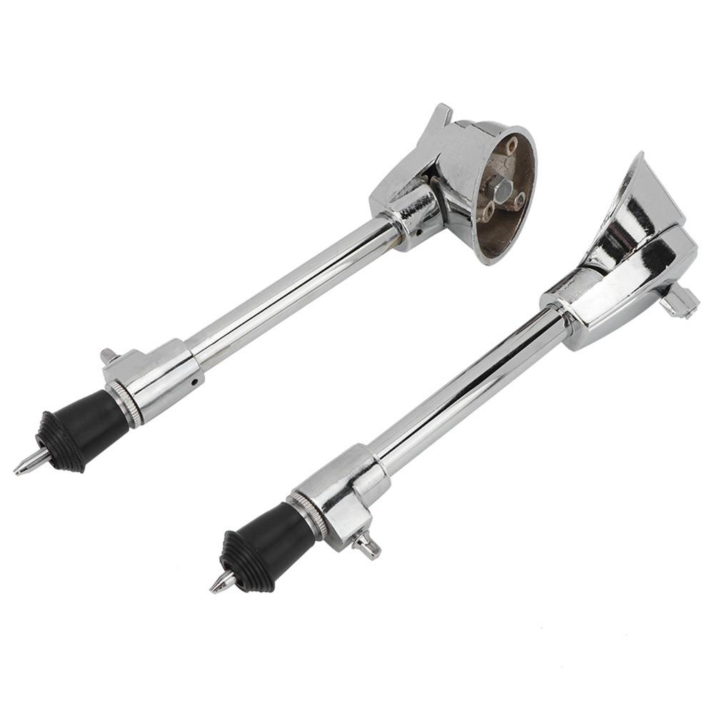 2pcs Silver Bass Drum Feet Metal Percussion Accessory Adjustable Drum Legs For Bass Drum