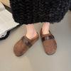 Retro Thick-soled Shoes Toe Caps Boken Slippers Women's Summer Spring and Autumn Cool Slippers Height-increasing Semi-slippers