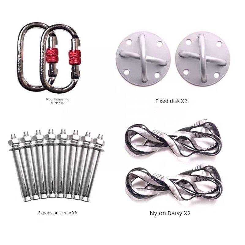 

Гамак для воздушной йоги с градиентной расцветкой, высотный, микроэластичный, бесшовный подвесной канат для дома, антигравитационная студия йоги в помещении [Double point standard air yoga accessories] 1 set