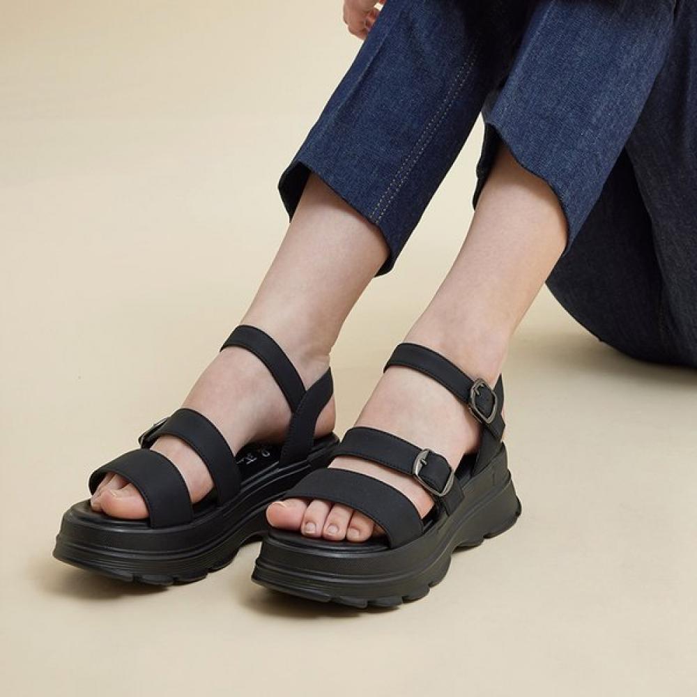 Elizabeth Stewart Soft Leather Chunky Platform Sandals Ebal147315