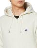 Long Brushed COTTON USA One Point Zip Hooded Basic Oatmeal [Champion] Sweatshirt, Sleeve, Lining, Embroidery, Logo, Sweatshirt, C3-W106Z Men's