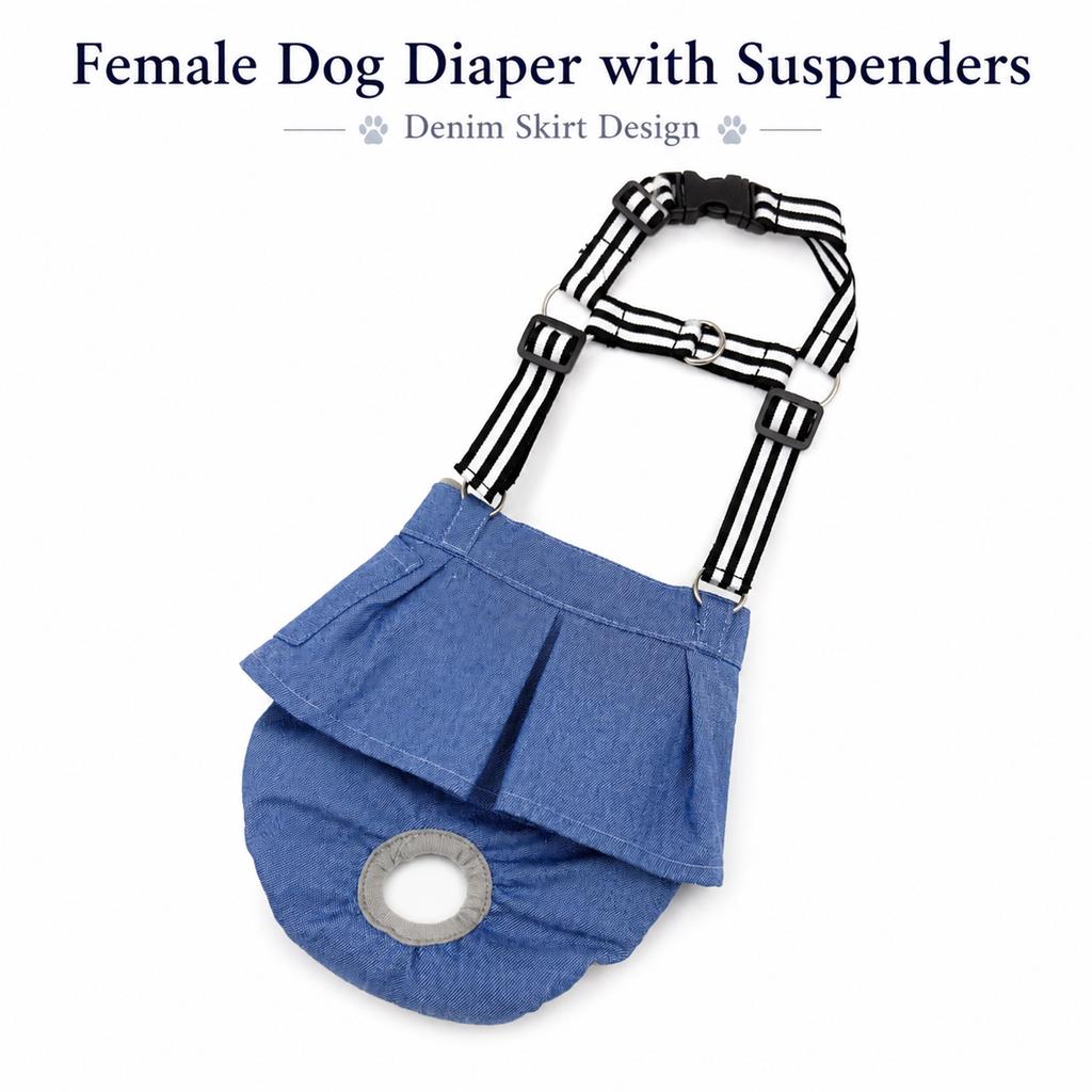 Female Dog Menstrual Pant Anti Disturbance Anti-Pregnancy Safety Pant Adjustable Size Comfortable Breathable Hygienic Pants