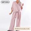 Women's Fashion Casual Autumn Winter Long Sleeve V Neck Pants Suits