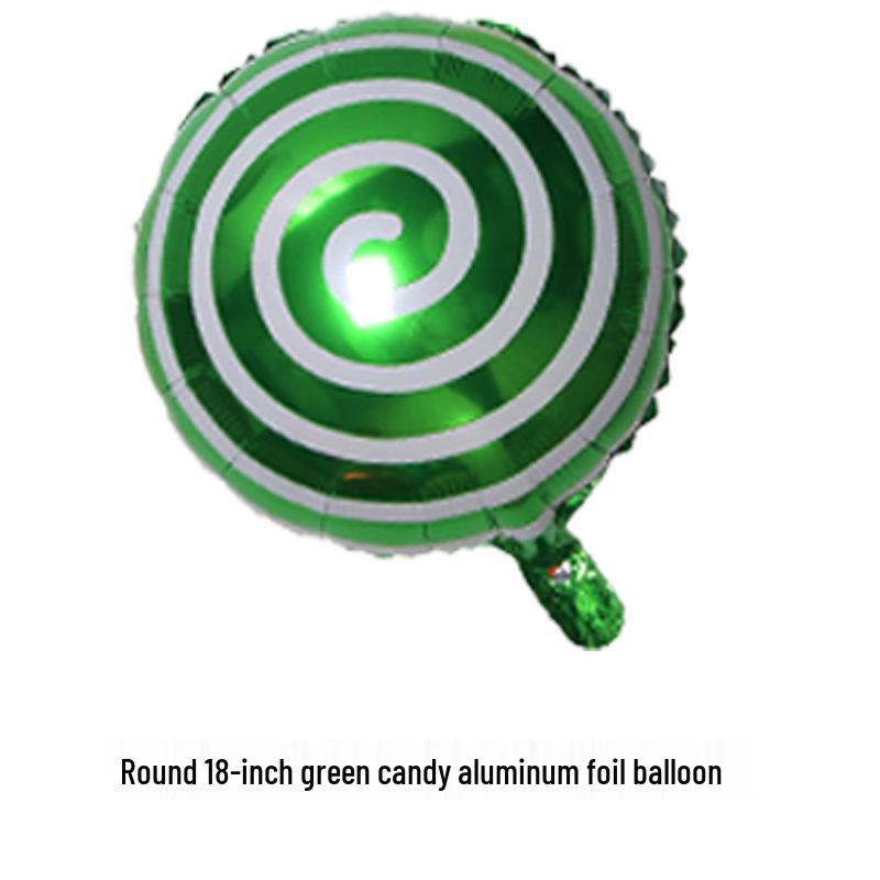 18" Aluminum Foil Pinwheel Candy Lollipop Balloon - Birthday & Christmas Party Decoration