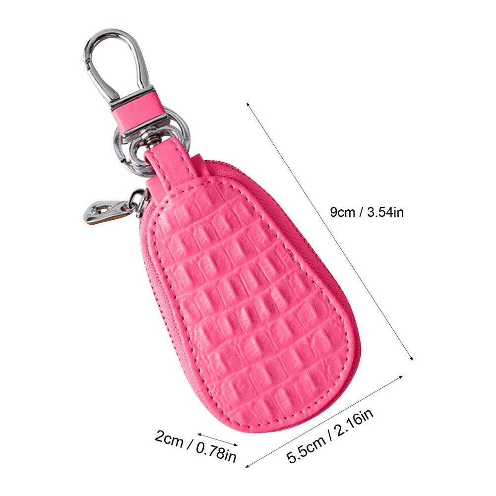 

Портативный чехол для автомобильного ключа, мягкий чехол для автомобильного ключа, водонепроницаемый чехол для автомобильного ключа, кошельки, компактная сумка на молнии горячий розовый