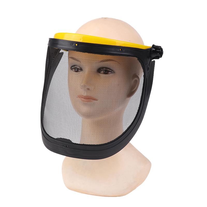 Garden Grass Trimmer Safety Helmet Hat With Full Face Mesh Protective Mask For Logging Brush Cutter Forestry Protection
