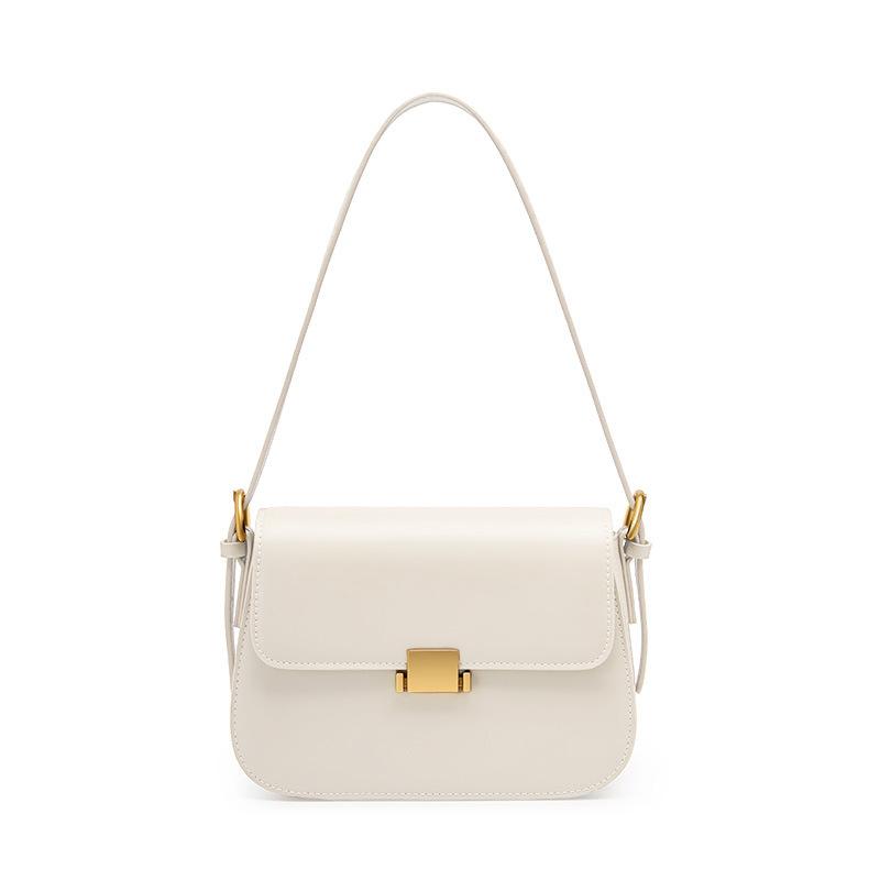 Premium Sense Niche Design Armpit Bag Leather Women's Bag Spring and Summer Tofu Bag Shoulder Messenger Bag