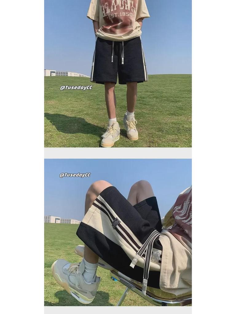 Men's Summer Fashion Loose Basketball Shorts - Casual Beach Sports Style for Teens