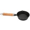 Frying Pan Cast Iron Skillet Drip Spouts Wooden Handle Stain Resistant Quick Heat Easy To Clean Cook Pan