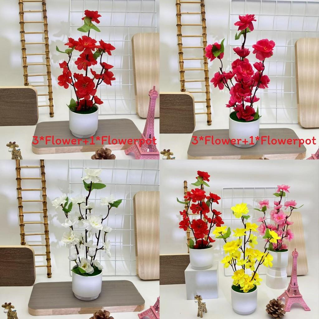 Artificial Peach Blossom Plant With Realistic Craftsmanship For Wedding Decor And Photography