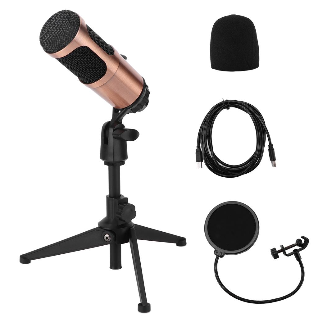 Condenser Microphone Kit with Tripod Stand USB Plug Recording Mic Live Broadcast Equipment