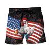 Fashion Funny Chicken Graphic Printed Men's Beach Shorts 3D Printing For Men's Casual Shorts Men's and Women's Sports Shorts