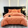 Brushed Microfiber Bedding Set 4Pcs Solid Color Soft Duvet Cover Sheet All Season