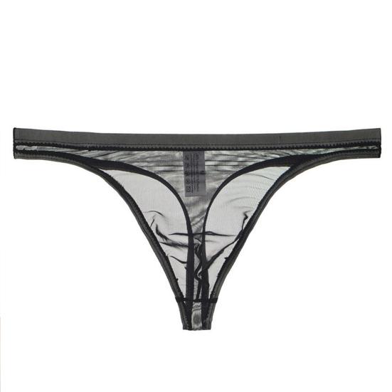 Men Briefs Stretchy See-through Low Waist No Bound Feeling Mesh Men Underpants Inner