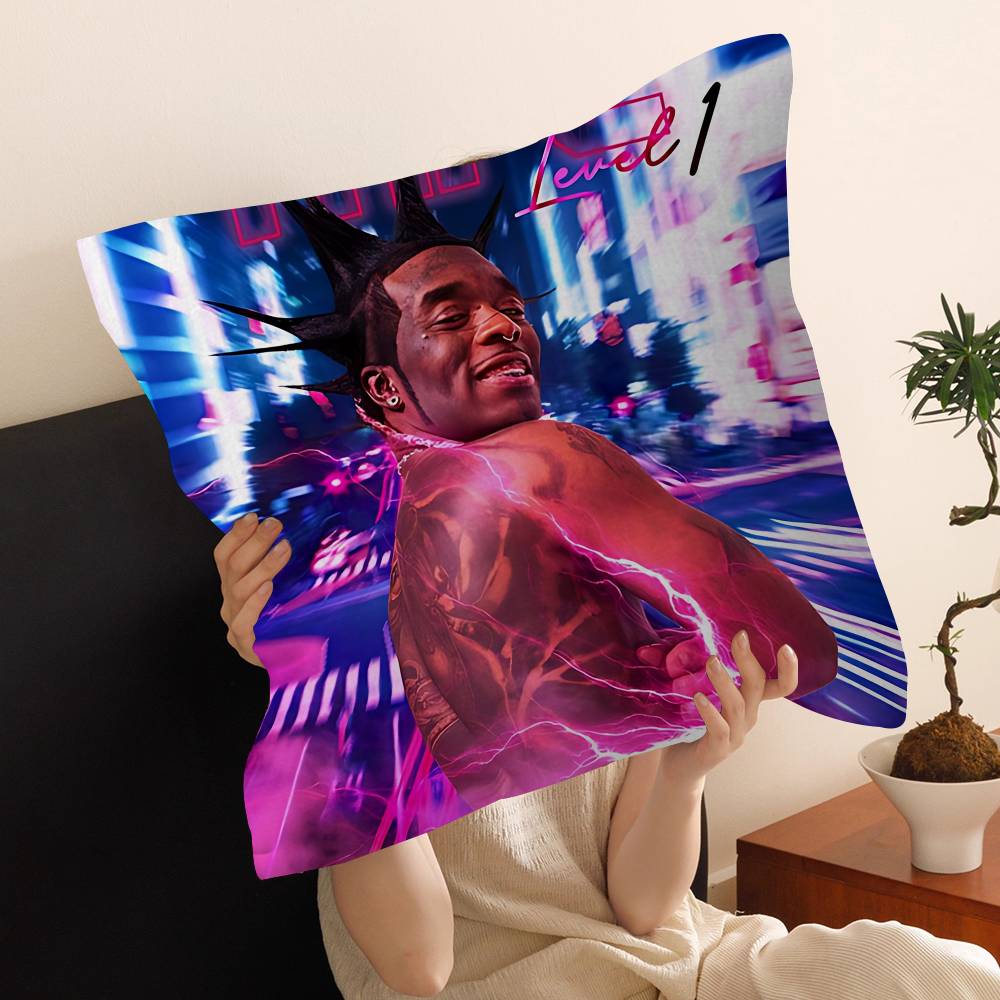 Rapper Lil Uzi Vert Pink Pillow Cushion Cover Pillowcase Living Room Sofa Home Decor Customized