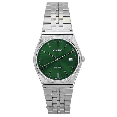 Standart Analog Paslanmaz Çelik Yeşil Kadran Kuvars MTP-B145D-3AV Unisex Saat