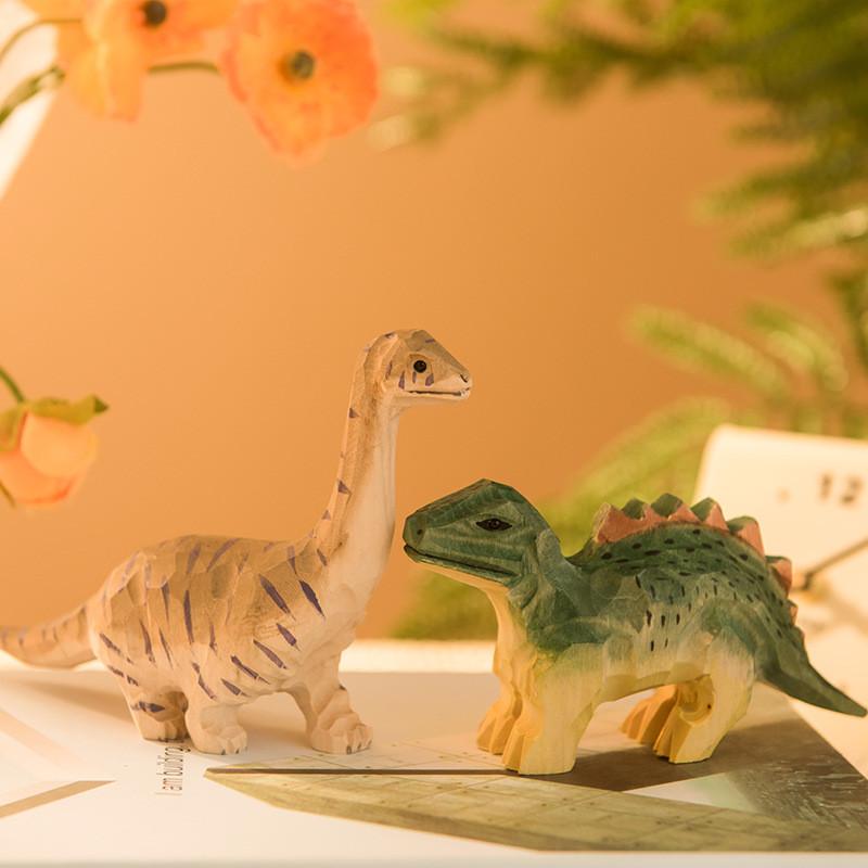 Wooden Dinosaur Craft Decor Trex Triceratops For Party Gift And Memorabilia