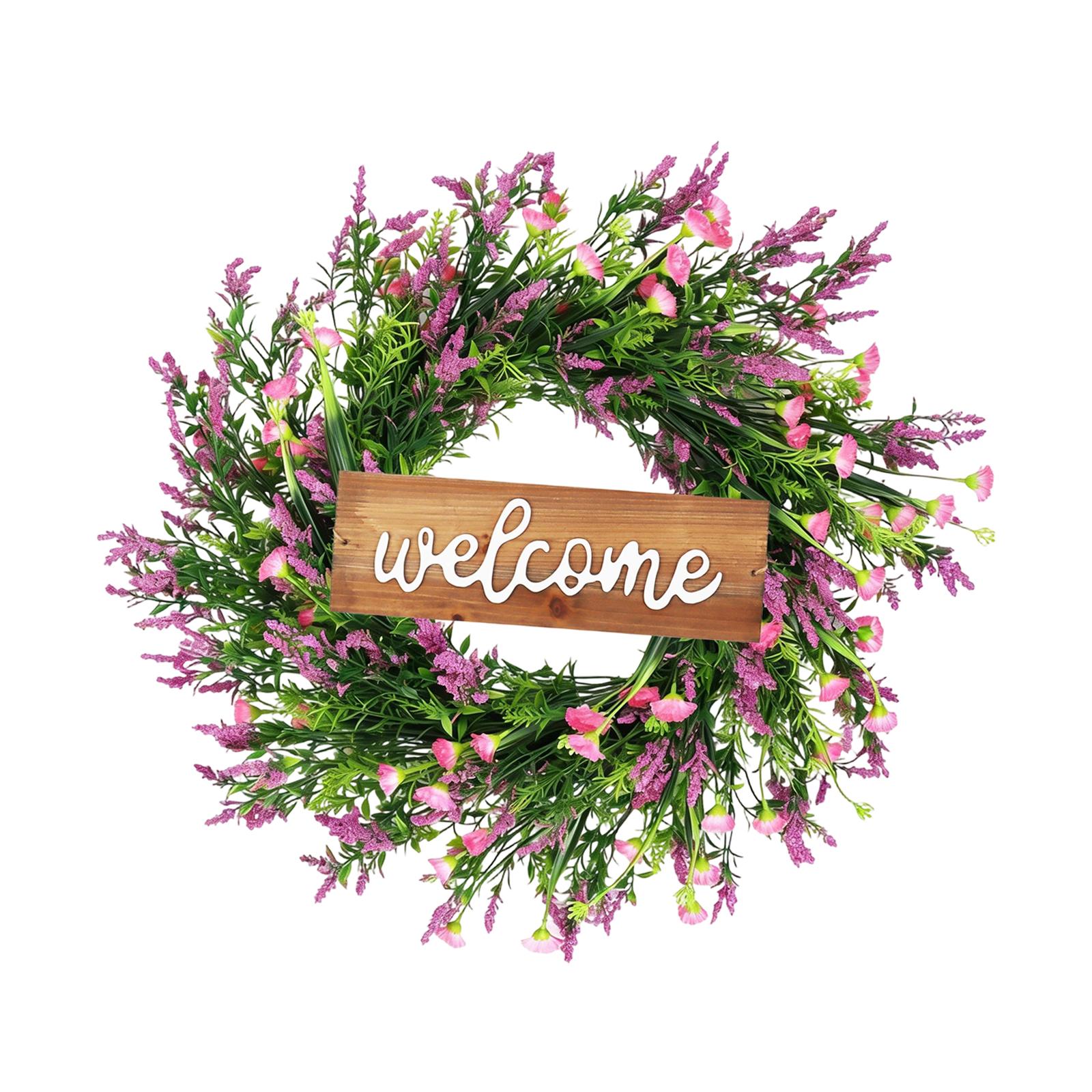 

Summer Sign Lavender Wreath Door for Party Supplies Holidays Farmhouse рожевий
