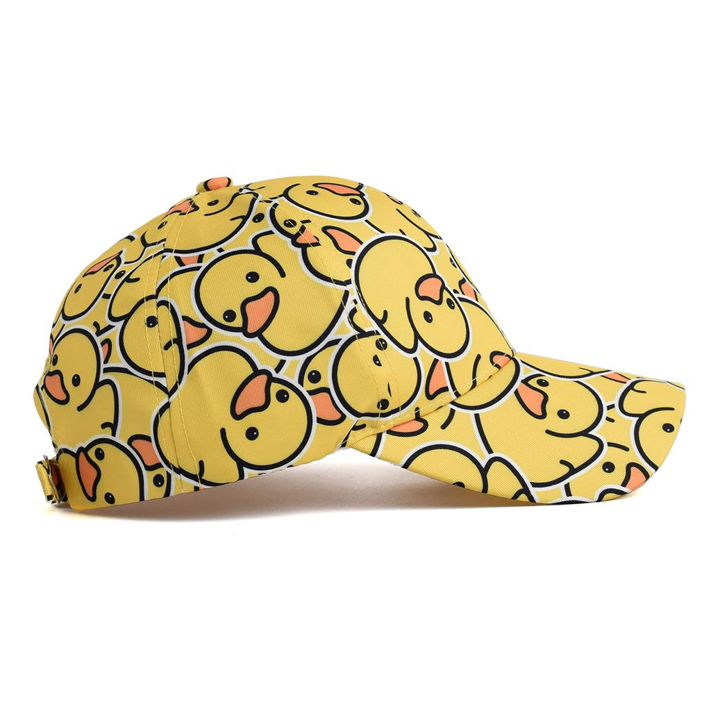 Cartoon Duck Print Baseball Hat Soft Top Hats Tongue Cap Outdoor Travel Beach Unisex Fashion Sun Caps