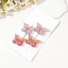 4Pcs Gradient Leopard Butterfly Hair Clips Set Cute Princess Duckbill Side Clips for Girls Fairy Hair Headwear Accessories