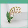 Lily Cute Of Valley The Brooches For Women Gold Color Enamel Plant Brooch Pins Party Office Jewelry Gifts