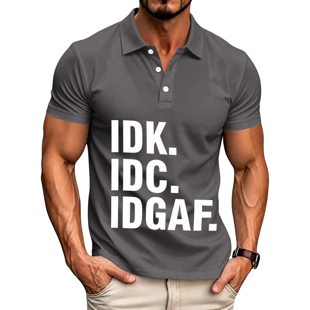Men's Casual Letter Print Short Sleeve T-Shirt for Everyday Wear