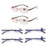 Magnifying Reading Glasses Frameless Eye Glasses For Seniors Frameless Design Lightweight Comfort