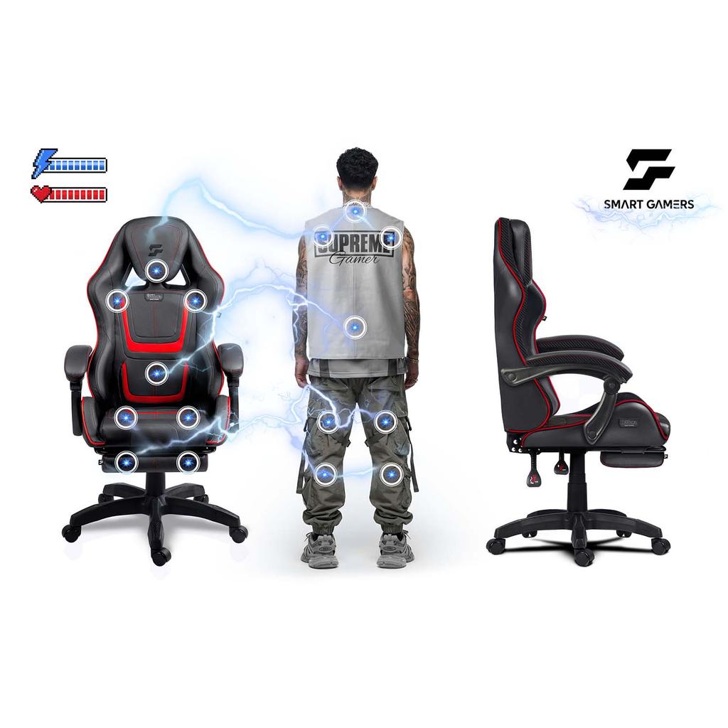 Sofotel Specter Gaming Chair, Swivel Player Chair With Footrest, Bucket Seat Style