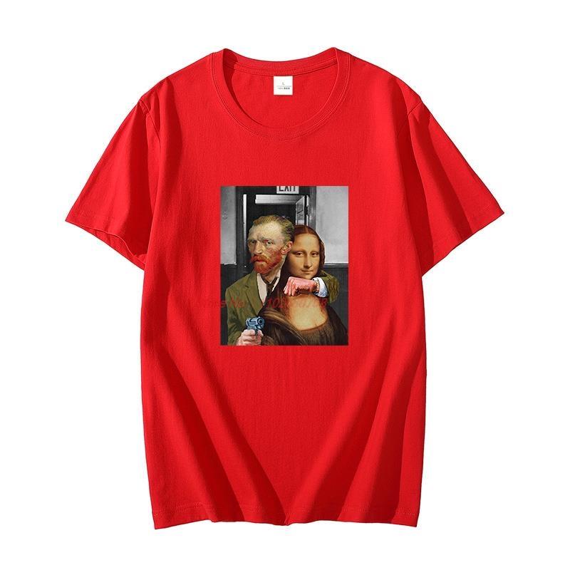 Lustige Mona Lisa Parodie Grafik T-Shirts Baumwoll-T-Shirt Für Unisex Kurzarm-T-Shirts Sommer Oversized T-Shirt Unisex Kleidung