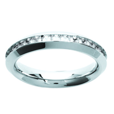 Stålring 'Goddess' Silvervit - 4 mm