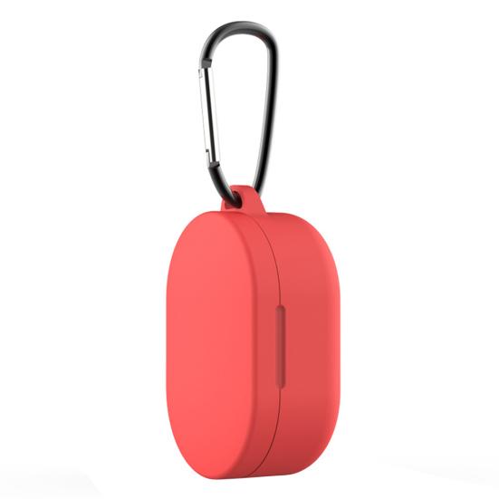 Wireless Bluetooth-compatible Earphone Anti-fall Protective Silicone Case Storage Cover with Carabiner for Redmi AirDots 3