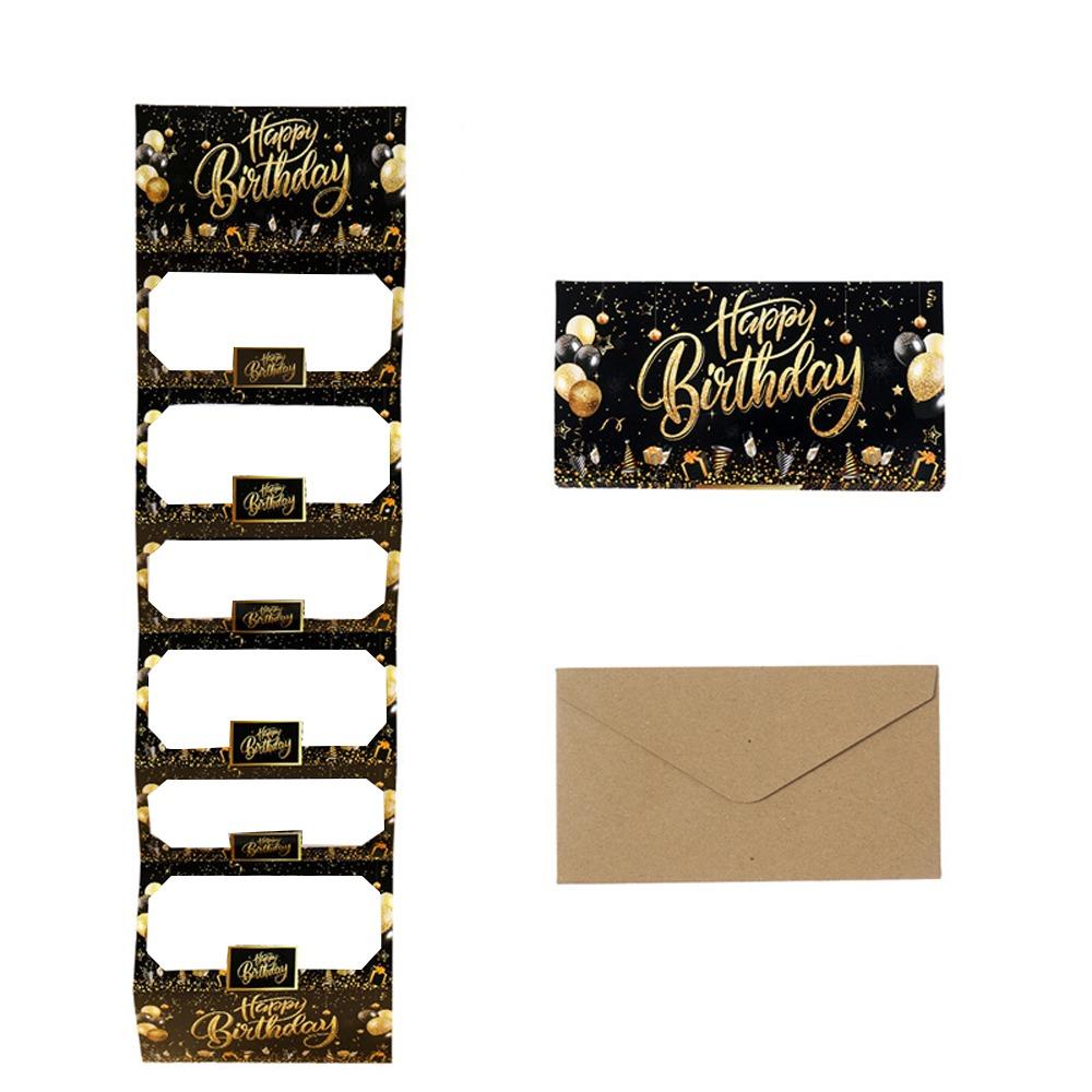 6/7 Fessure Torta di Compleanno Biglietto Soldi Auguri Buste Carta Contanti Porta Contanti Pieghevole Vuoto Festa Adulti