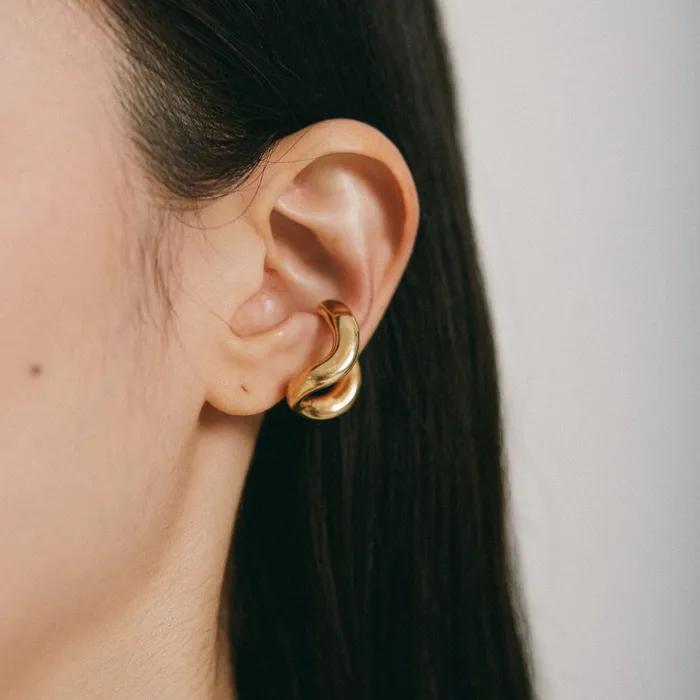 _WAVE EAR CUFF / Gold