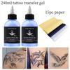 Professionelles Tattoo-Transfer-Gel & Papier-Kit Lang anhaltendes Tattoo-Schablone-Gel Thermopapier Glatt Einfaches Tattoo-Design Hautkunst-Werkzeug