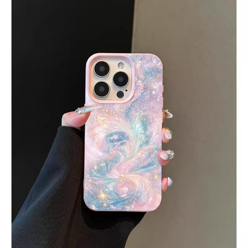 Fashion Luxury Pink Marble Silicone Phone Case For iPhone 13 14 15 16 11 12 17 Pro Max Shockproof Lichee Pattern TPU Soft Cover
