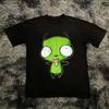 Summer Vintage Invader Zim Cartoon Print Short Sleeve TShirt Retro Graphic Tee S Nostalgia Streetwear YK Tee Top Unisex Women