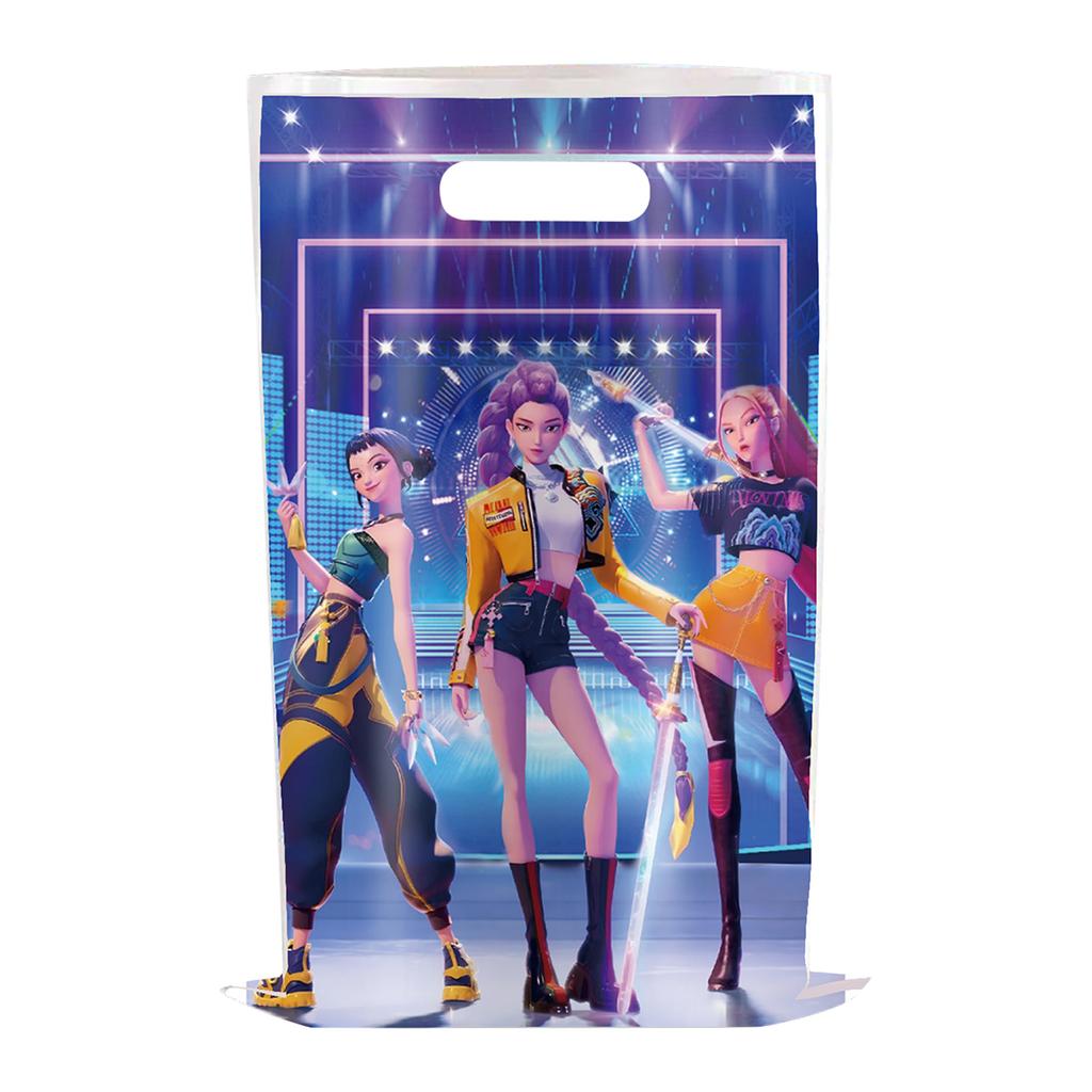 10er-Pack Themen-Geschenktüten mit Henkeln, Geburtstagsdeko im koreanischen Stil, Party-Geschenktüten, geeignet zum Aufbewahren von Süßigkeiten und Snacks, perfekt für Feiertage.