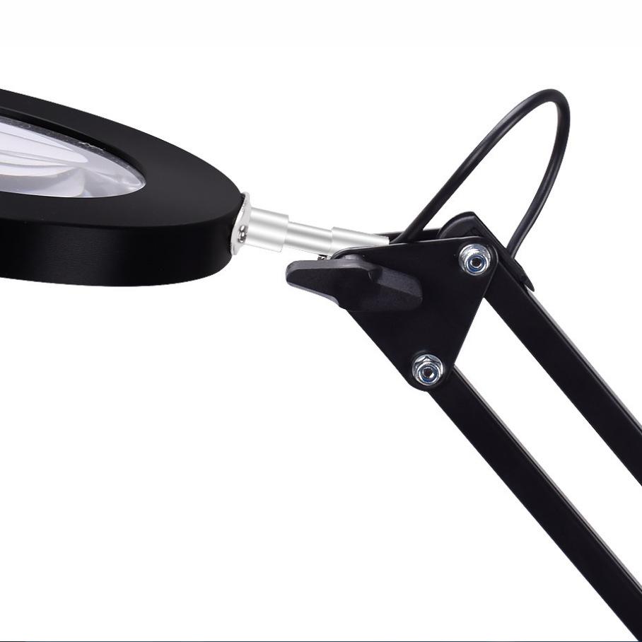 Foldable LED Magnifying Desk Lamp for Eye Protection, Reading, Nail Art, Tattoo, and Repair Work