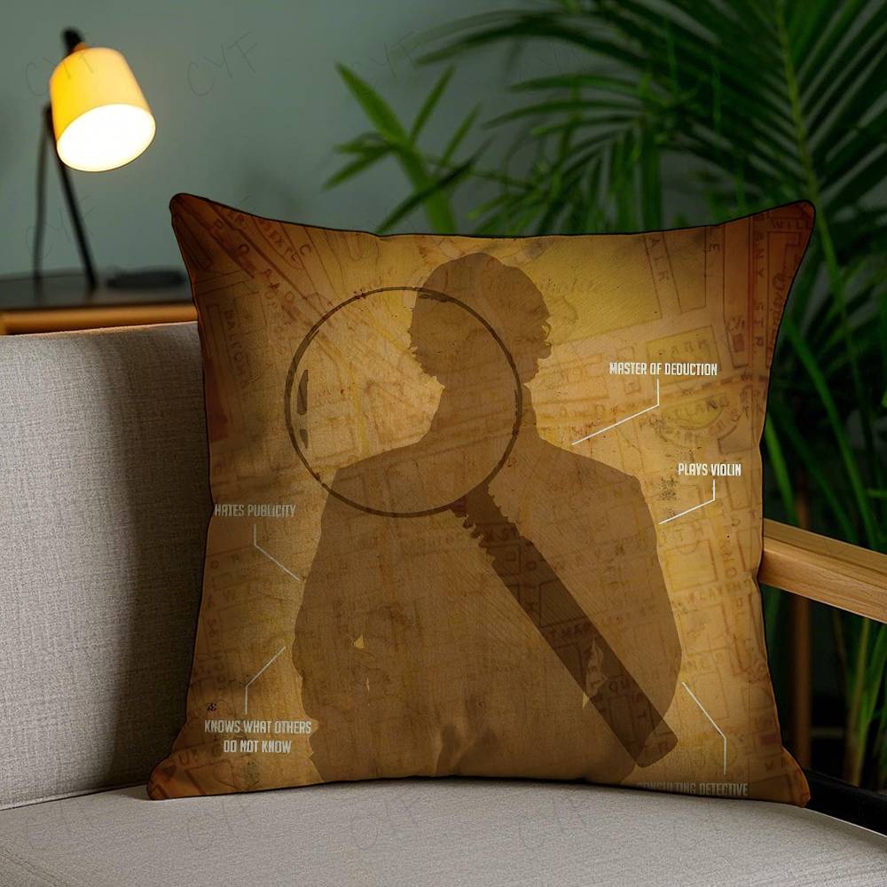 Hot Movie S-Sherlocks Pillow Case Custom Printed Brushed Fleece Pillow, Baby Skin-Touch, Eco-Friendly Dye-Sublimation Cushion Fo