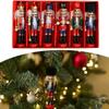 Tree Ornaments Wooden Nutcracker Christmas Tree Decor Handcrafted Intricate Painted Details For Christmas Tree