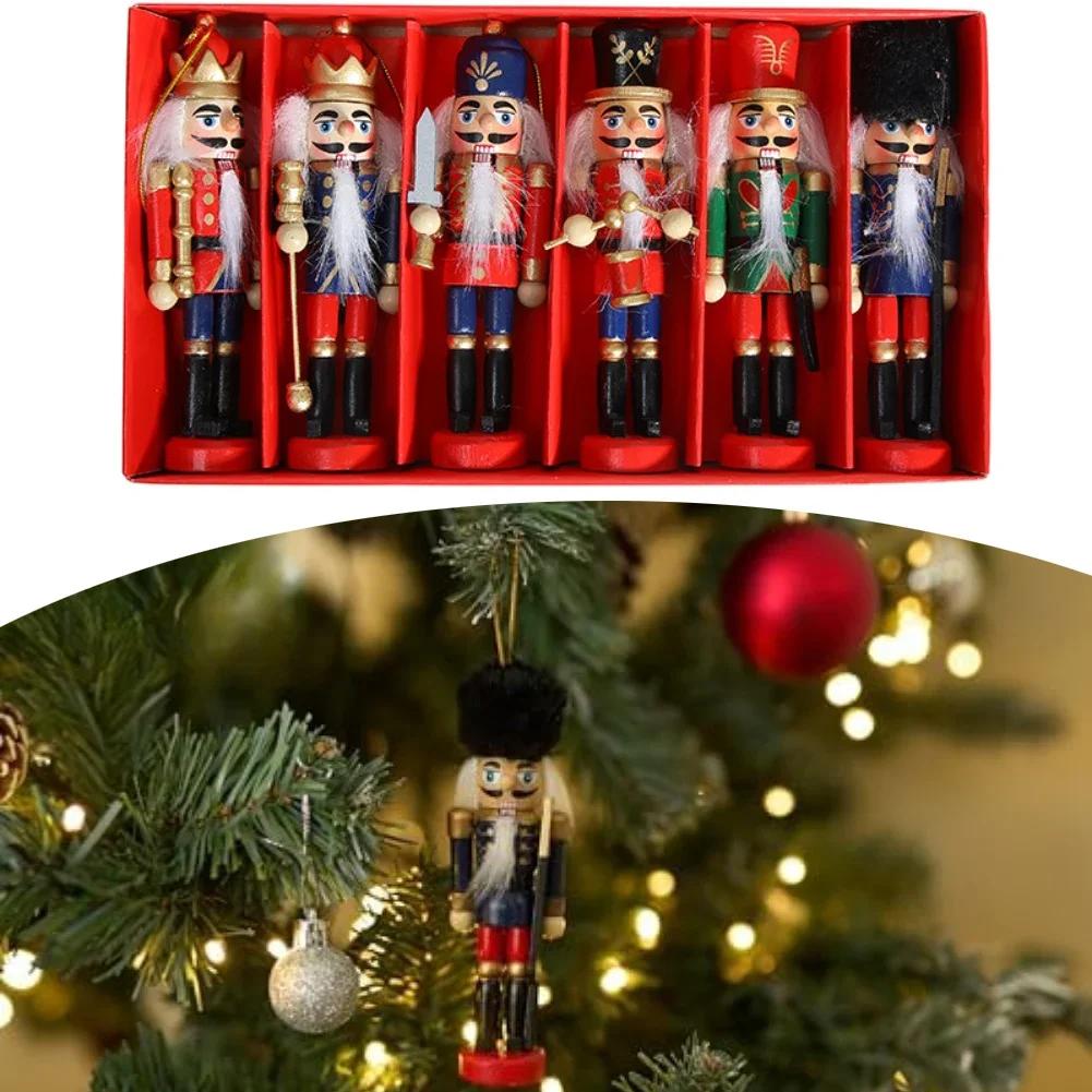 Tree Ornaments Wooden Nutcracker Christmas Tree Decor Handcrafted Intricate Painted Details For Christmas Tree