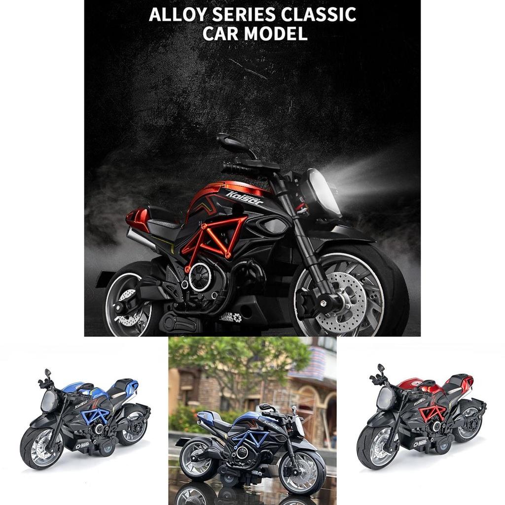High-quality Die Cast Alloy Motorcycle Model Toy With Light And Music For Kids