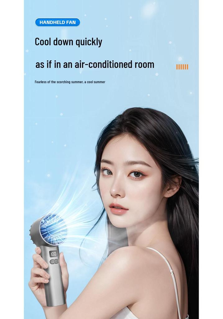 Light Sound Wind: Portable High-Speed Electric Handheld Fan JK107 for Household & Outdoor Use