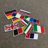 Car Steering Wheel Flag Stickers - Germany, France, Italy, Russia, Uk - Aluminum Emblem Body Decoration