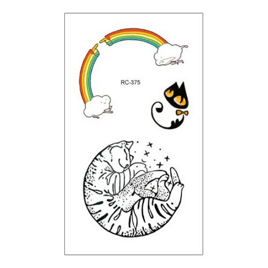 Waterproof Long-lasting Cute Peacock Feather Temporary Tattoo Stickers for Women