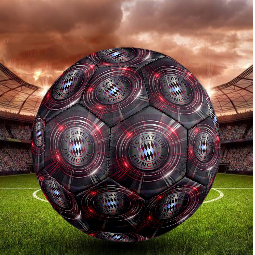 Bayern Monaco Pallone da Calcio Taglia 5 Alta Elasticità Pallone da Calcio Per Competizione All'aperto Allenamento Quotidiano Gioco