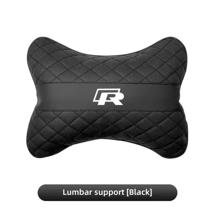 Car Seat Head Support Cushion Lumbar Pillow Interior Accessories For VW GTI Polo Golf Passat Tiguan Arteon CC Taigo T-ROC HubCap
