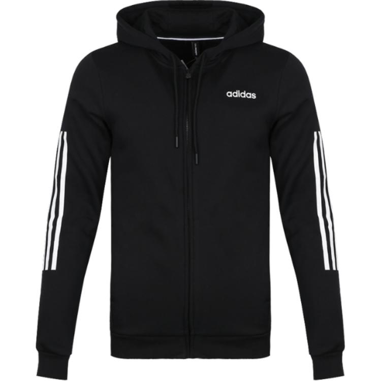 

Мужская куртка Adidas M CE 3S Zip Hoodie с логотипом в полоску, черная DZ7696 XL